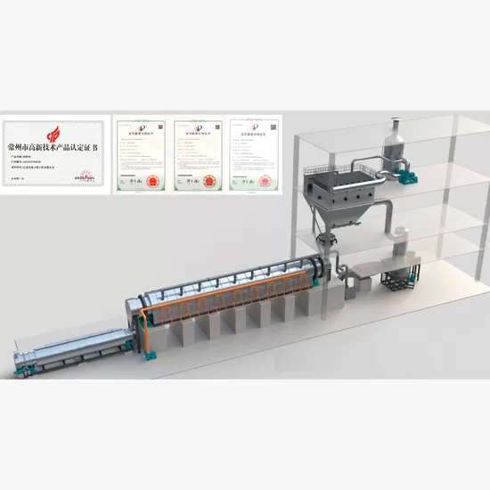 闪蒸干燥+回转窑焙烧炉+冷却输送系统